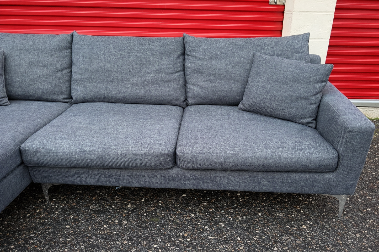 Dwell Grey/Blue L Shape Sofa