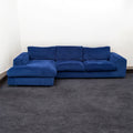 Next Houghton Blue Velvet Corner Sofa
