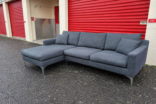 Dwell Grey/Blue L Shape Sofa