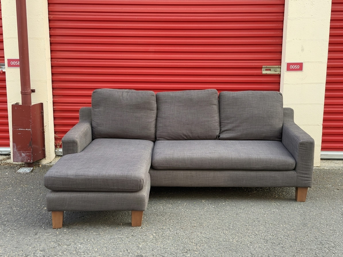 Grey Dwell L Shape Reversible Sofa