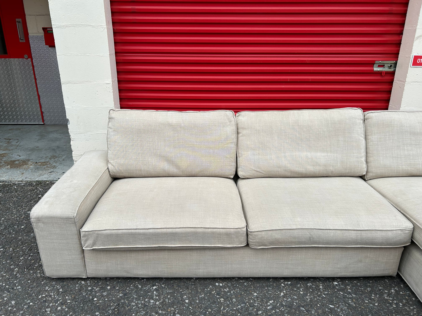 Beige Ikea Kivik L Shape Sofa