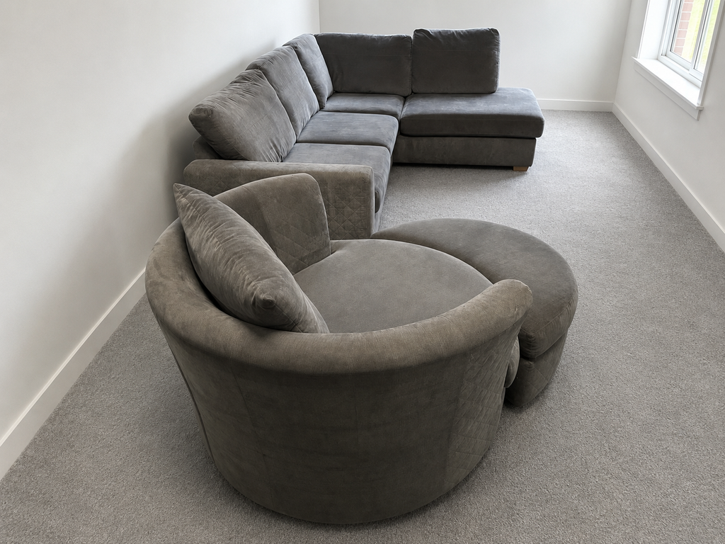 DFS Orka Corner Sofa & Cuddle Chair