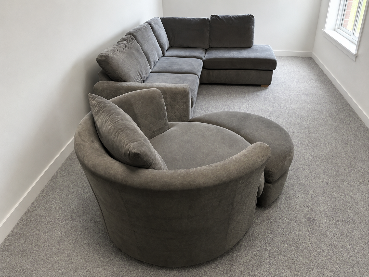 DFS Orka Corner Sofa & Cuddle Chair