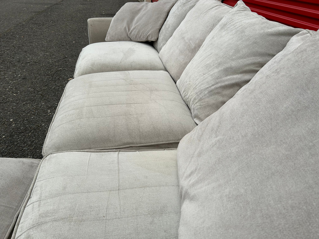 Plush Cream Corner Sofa