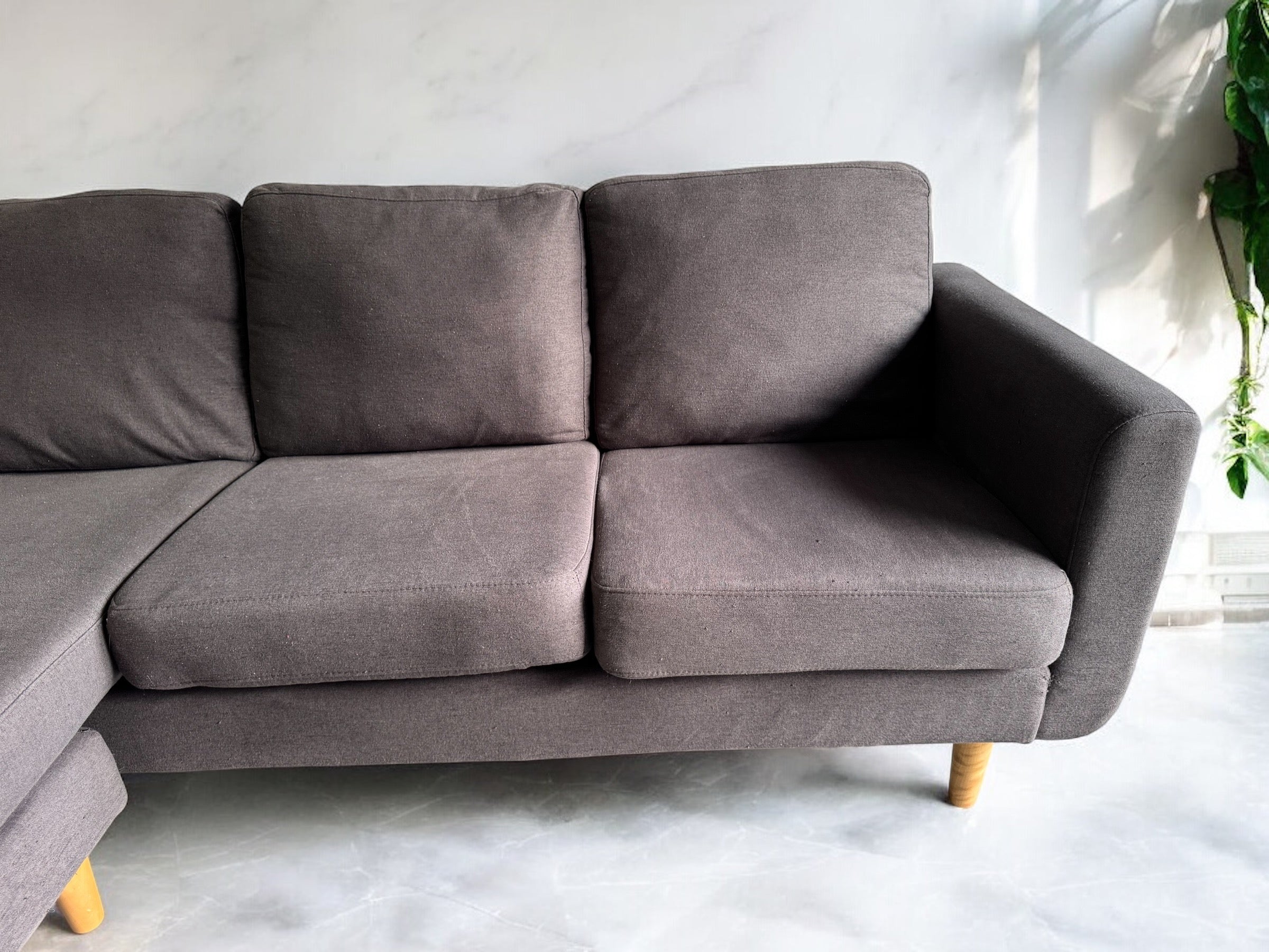 Grey L Shape Sofa