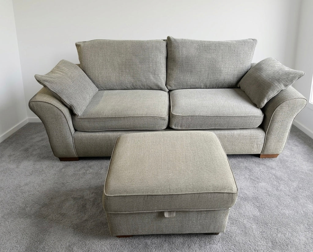 Next Sofa Set - 3 Seater, 2 Seater & Footstool