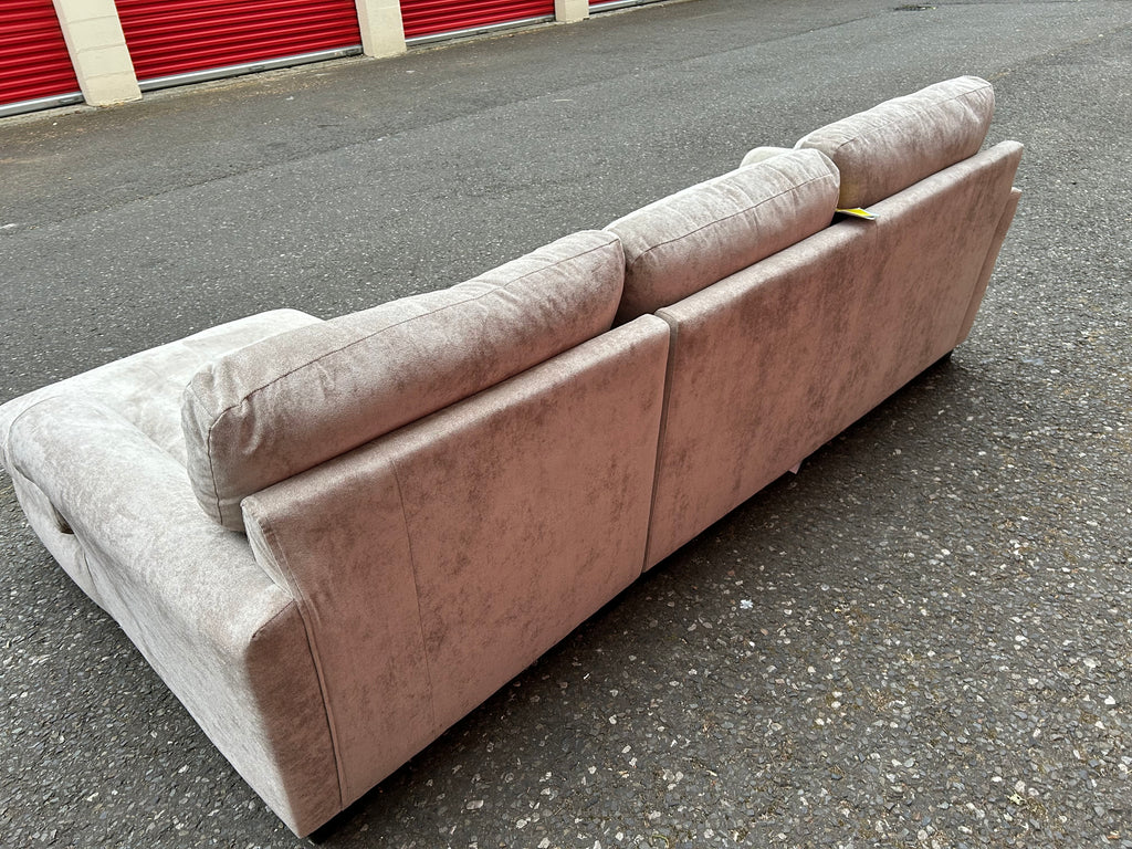 Habitat Beige Chenille Corner Sofa