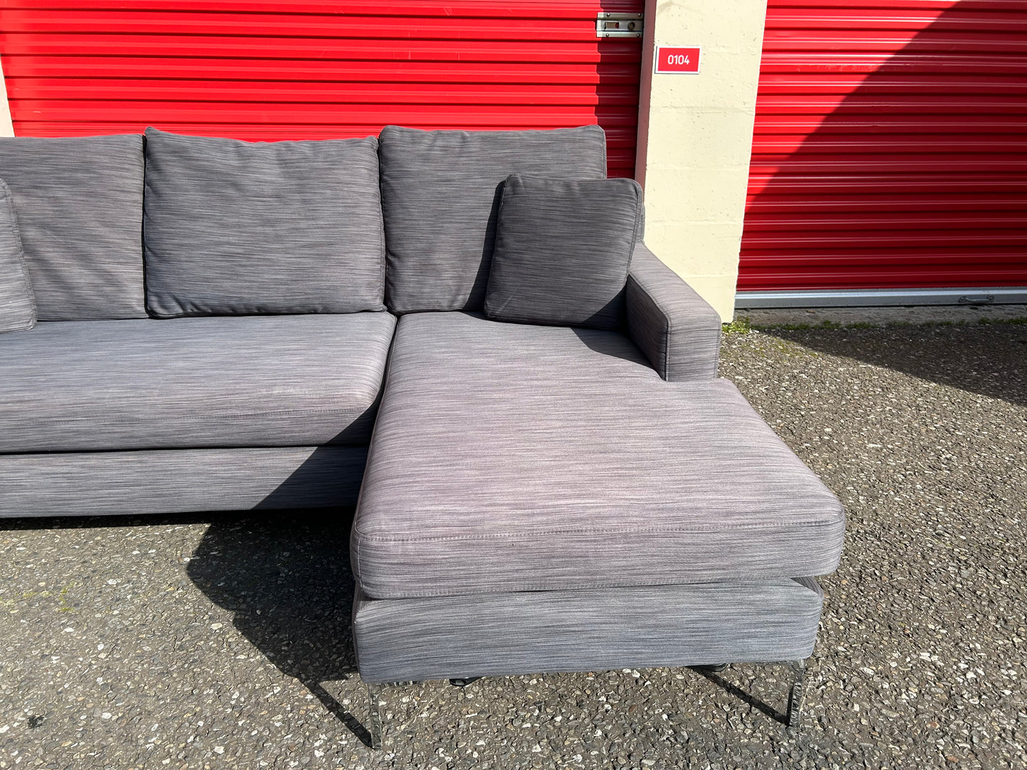 Grey Dwell L Shape Sofa