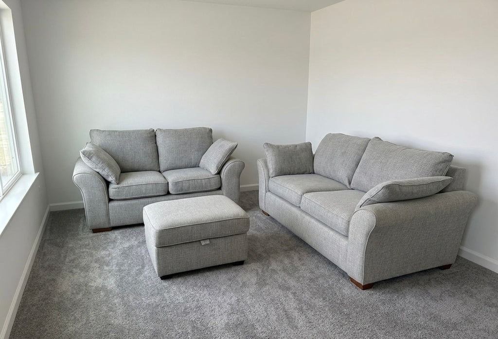 Next Sofa Set - 3 Seater, 2 Seater & Footstool