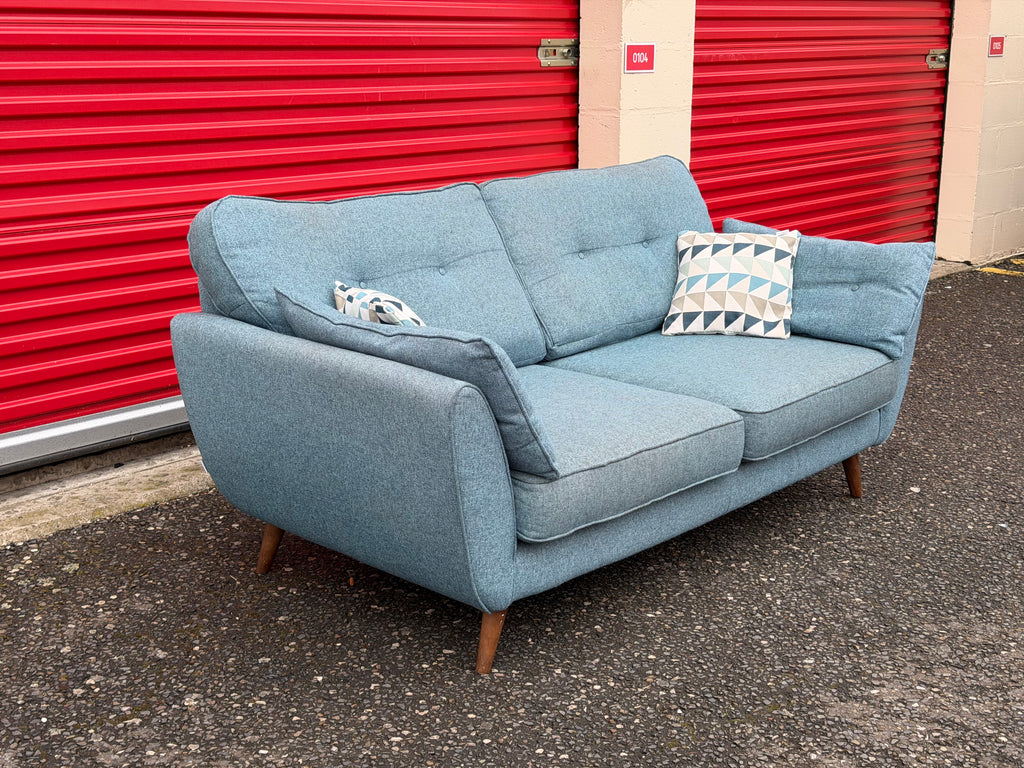 Blue French Connection 2 Seater Sofa