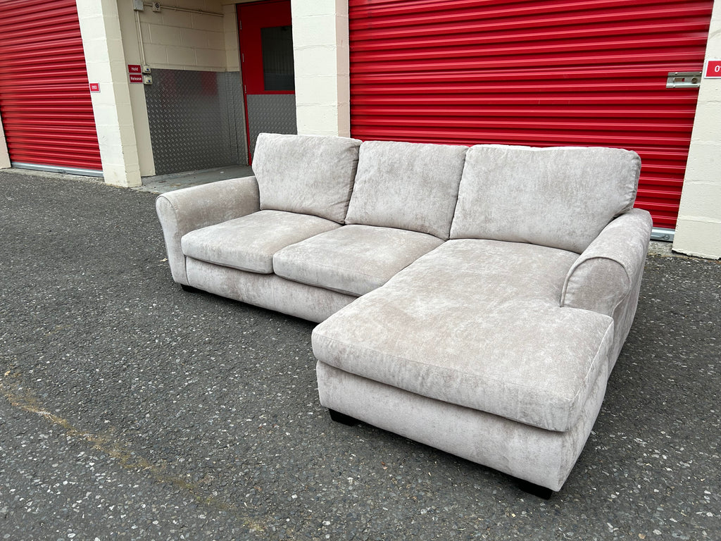 Habitat Beige Chenille Corner Sofa