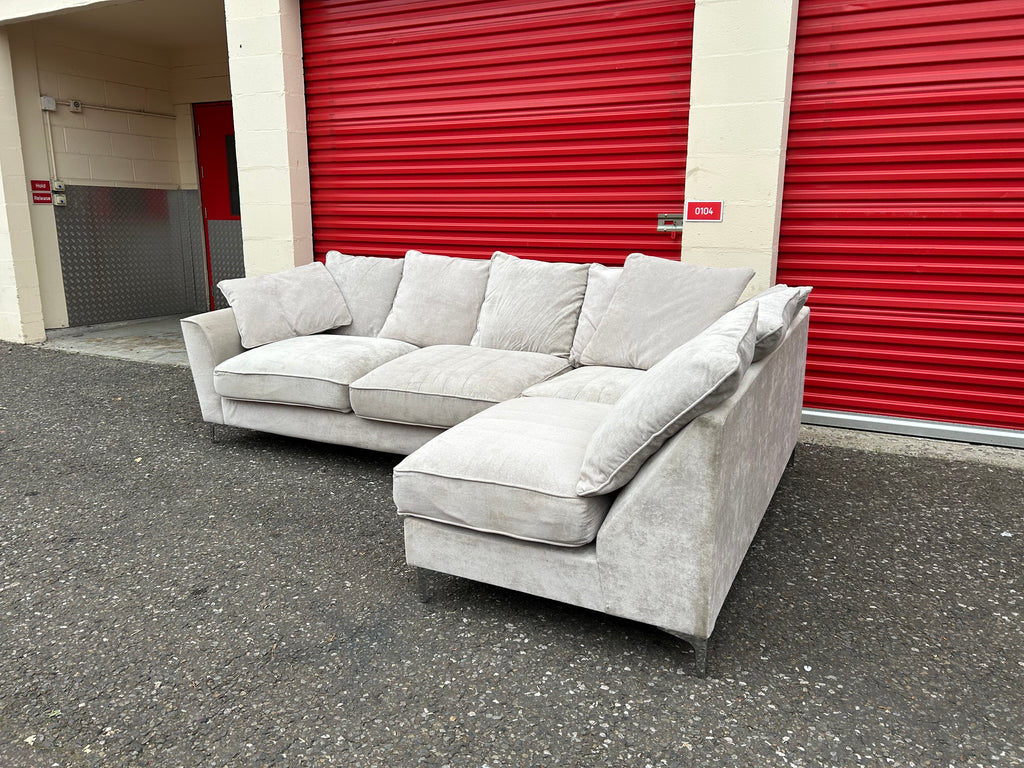 Plush Cream Corner Sofa