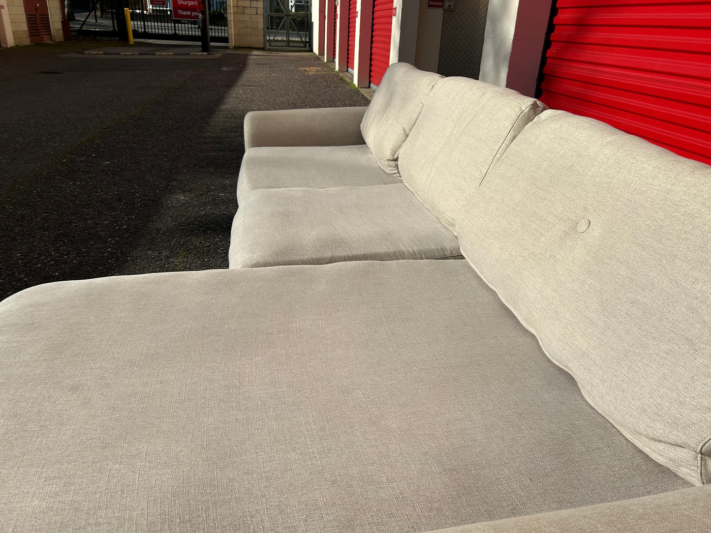 Beige “Sofas & Stuff” L Shape Sofa