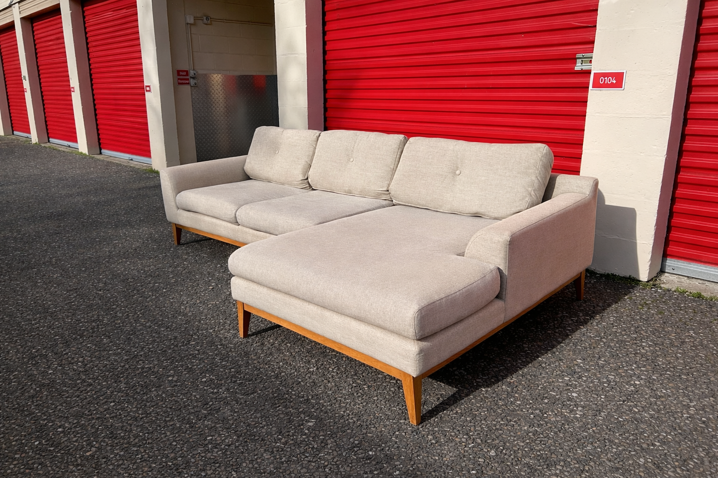 Beige “Sofas & Stuff” L Shape Sofa