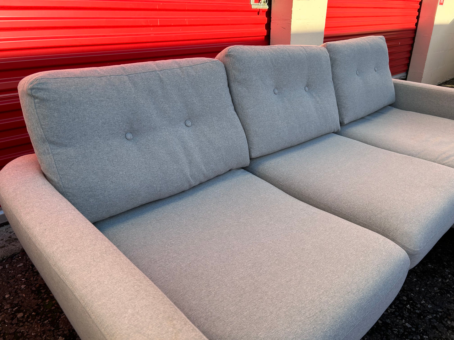 Light Blue L Shape Sofa