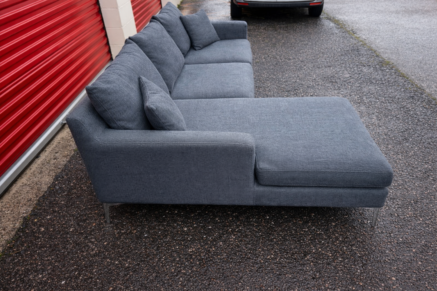 Dwell Grey/Blue L Shape Sofa