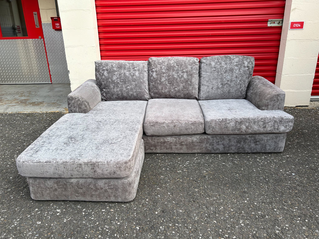 Next Crushed Velvet Corner Sofa