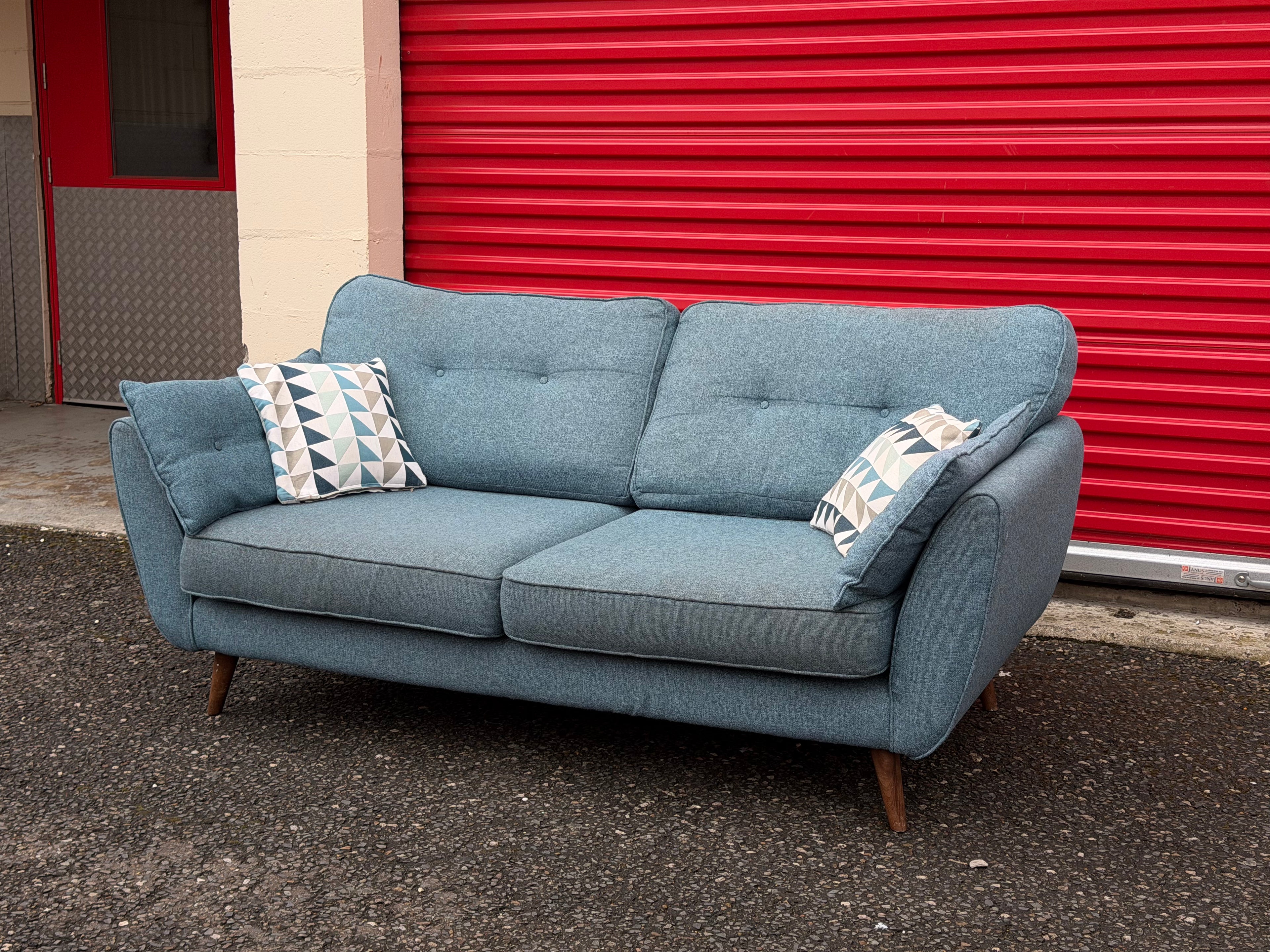 Blue French Connection 2 Seater Sofa