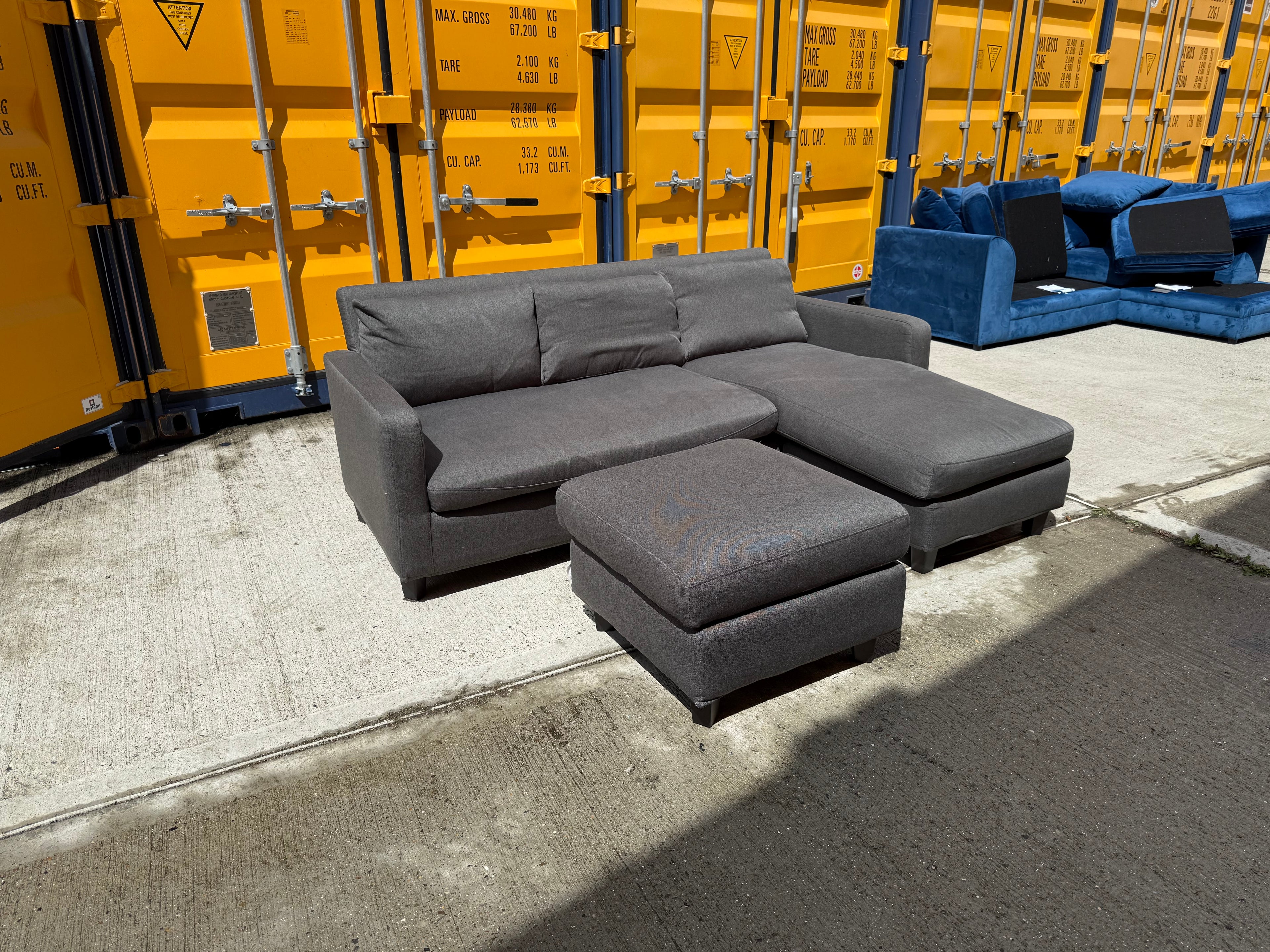 Grey Habitat Reversible Corner Sofa