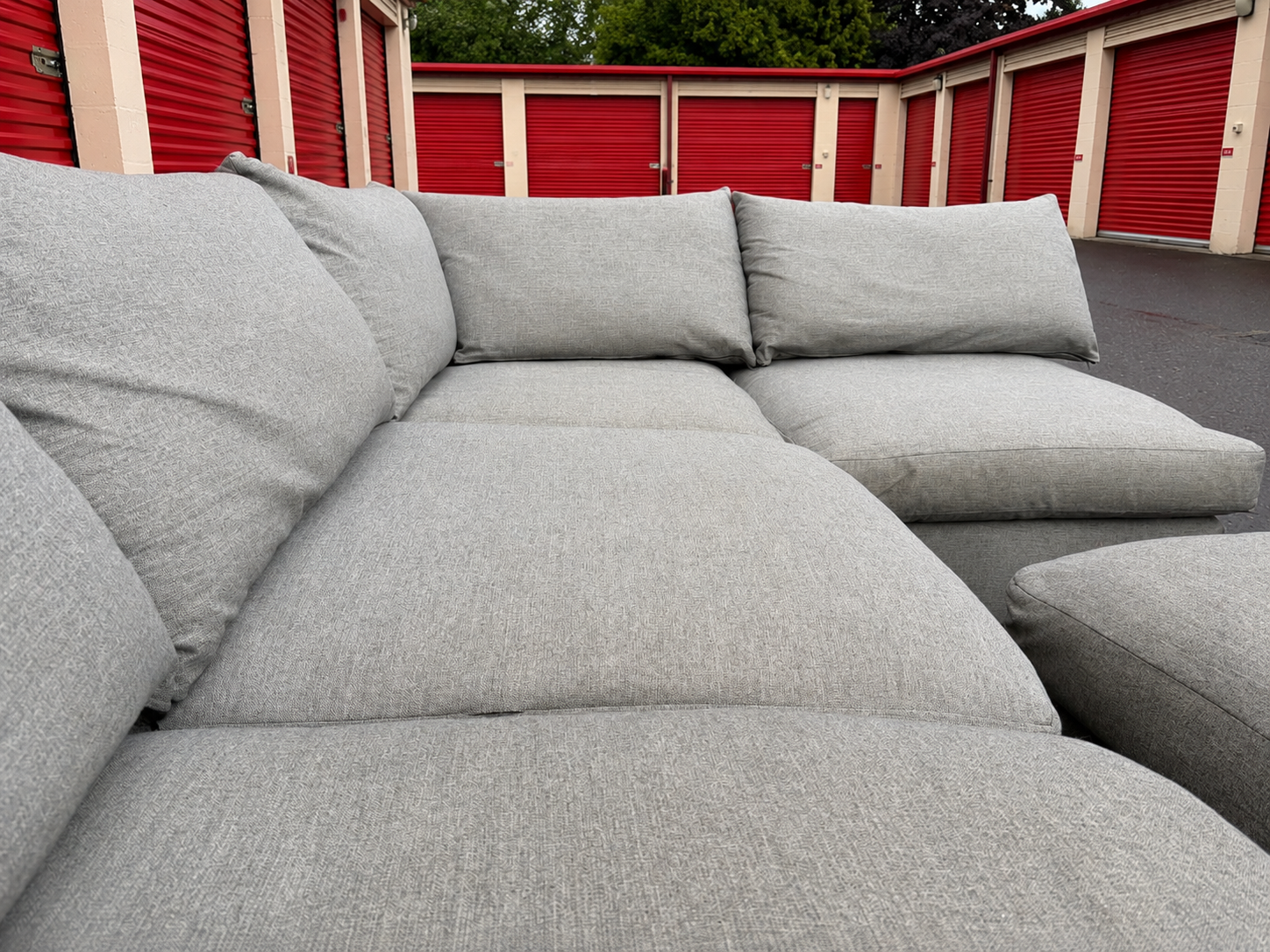 Grey Sofa Workshop Corner Sofa & Foot Stool