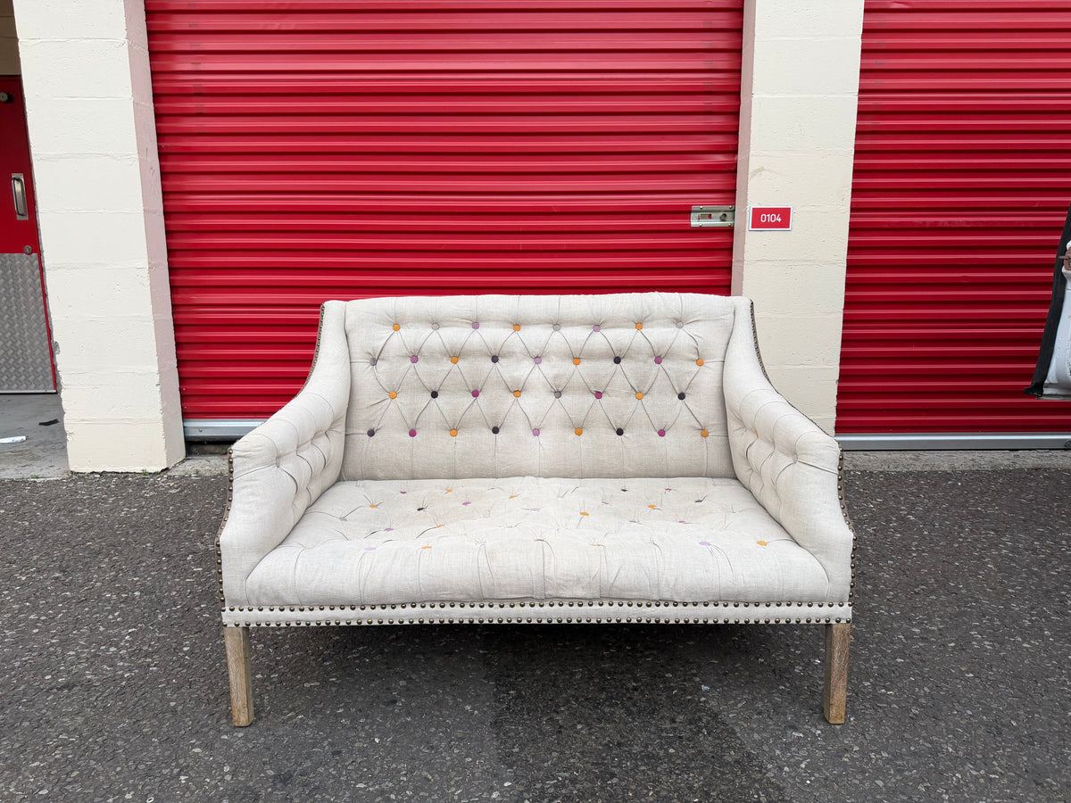 Handmade Linen 2 Seater Sofa