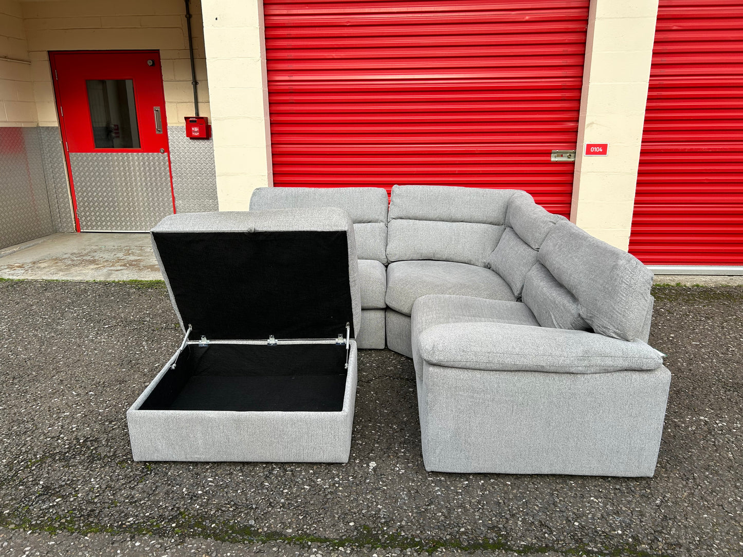 Oak Furniture Land Modular Corner Sofa & Footstool