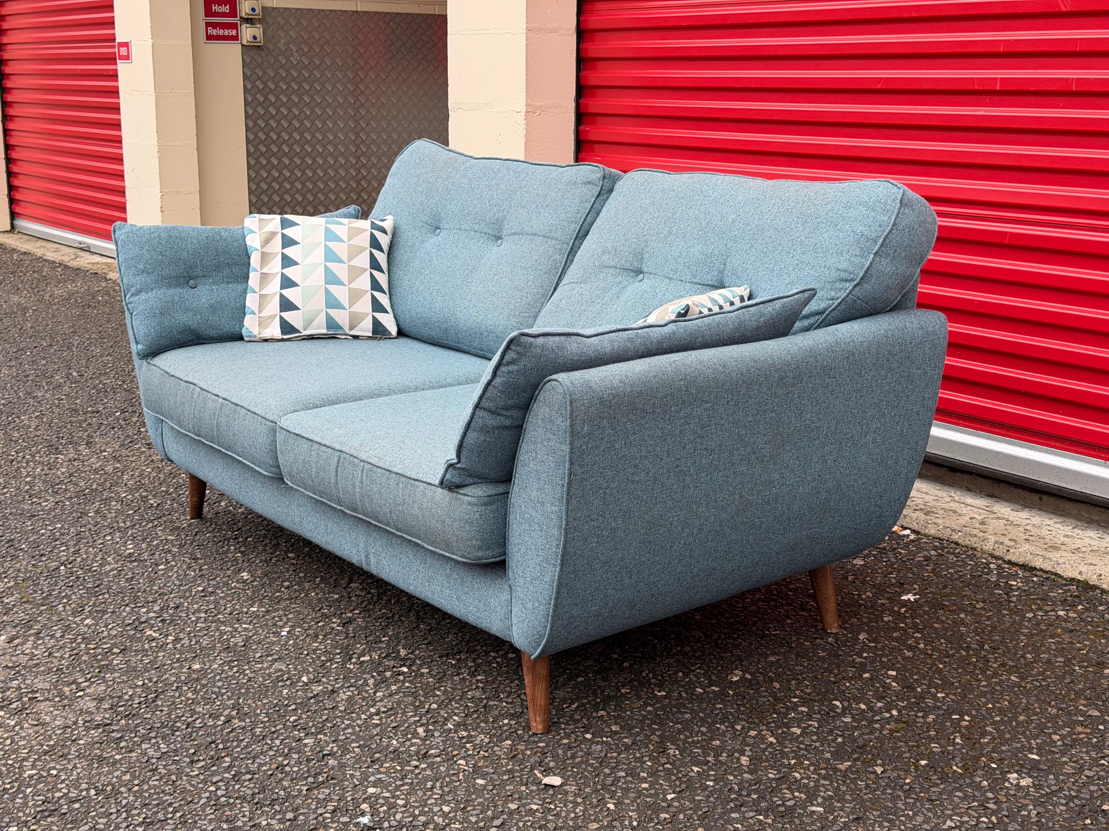Blue French Connection 2 Seater Sofa