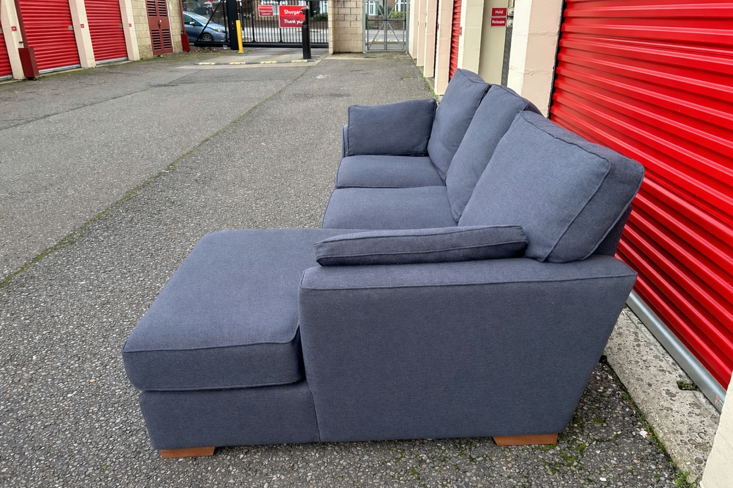 Next Stamford Slate Blue Corner Sofa