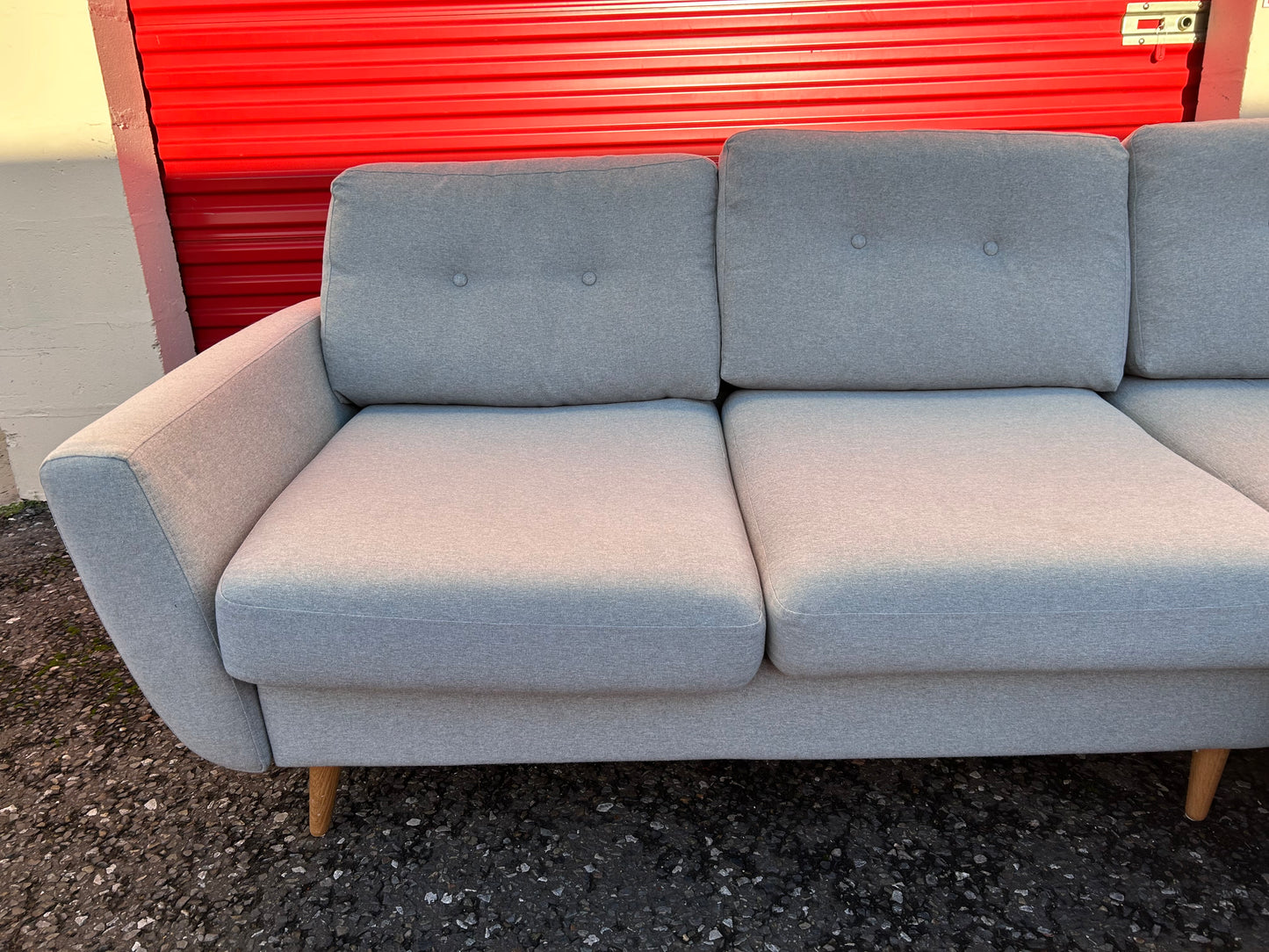 Light Blue L Shape Sofa