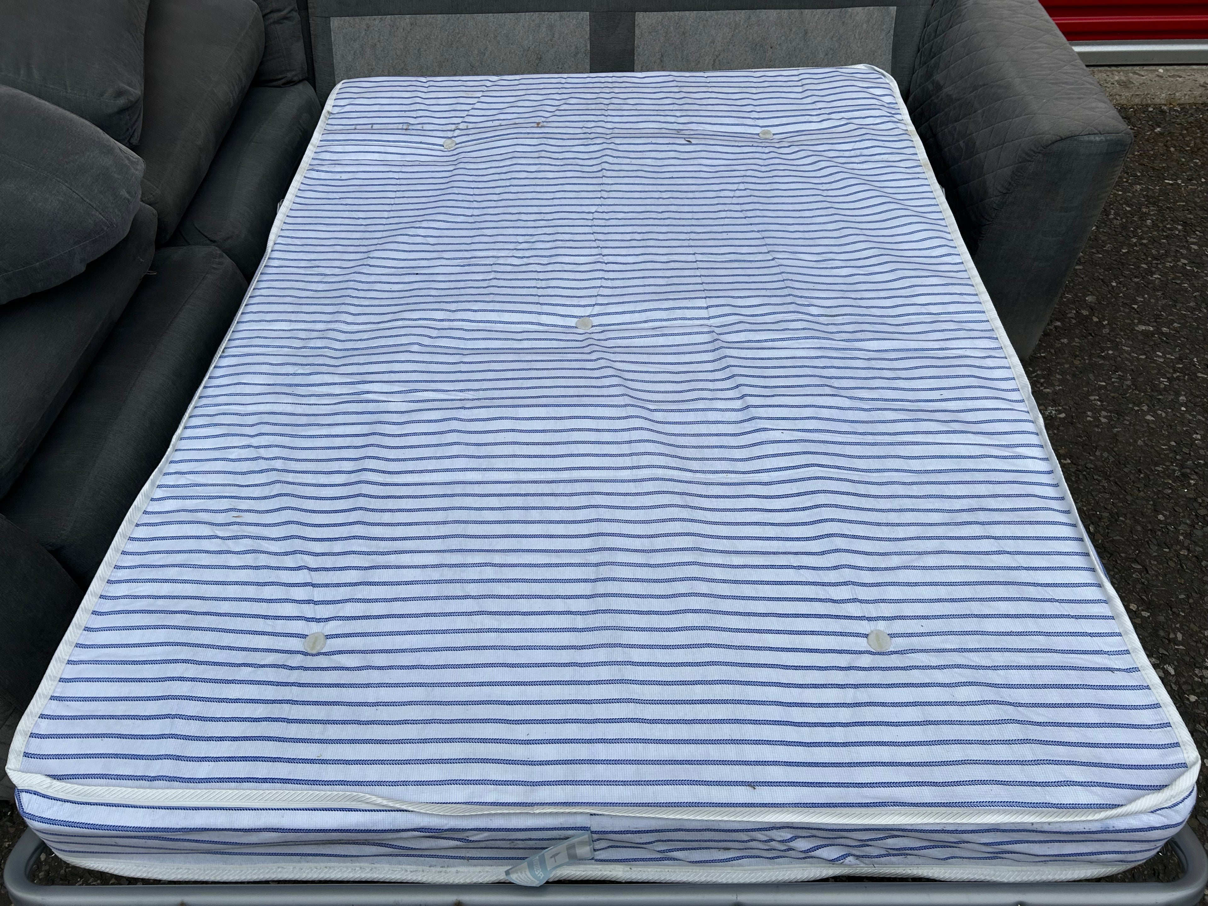 Grey DFS Orka Corner Sofa Bed