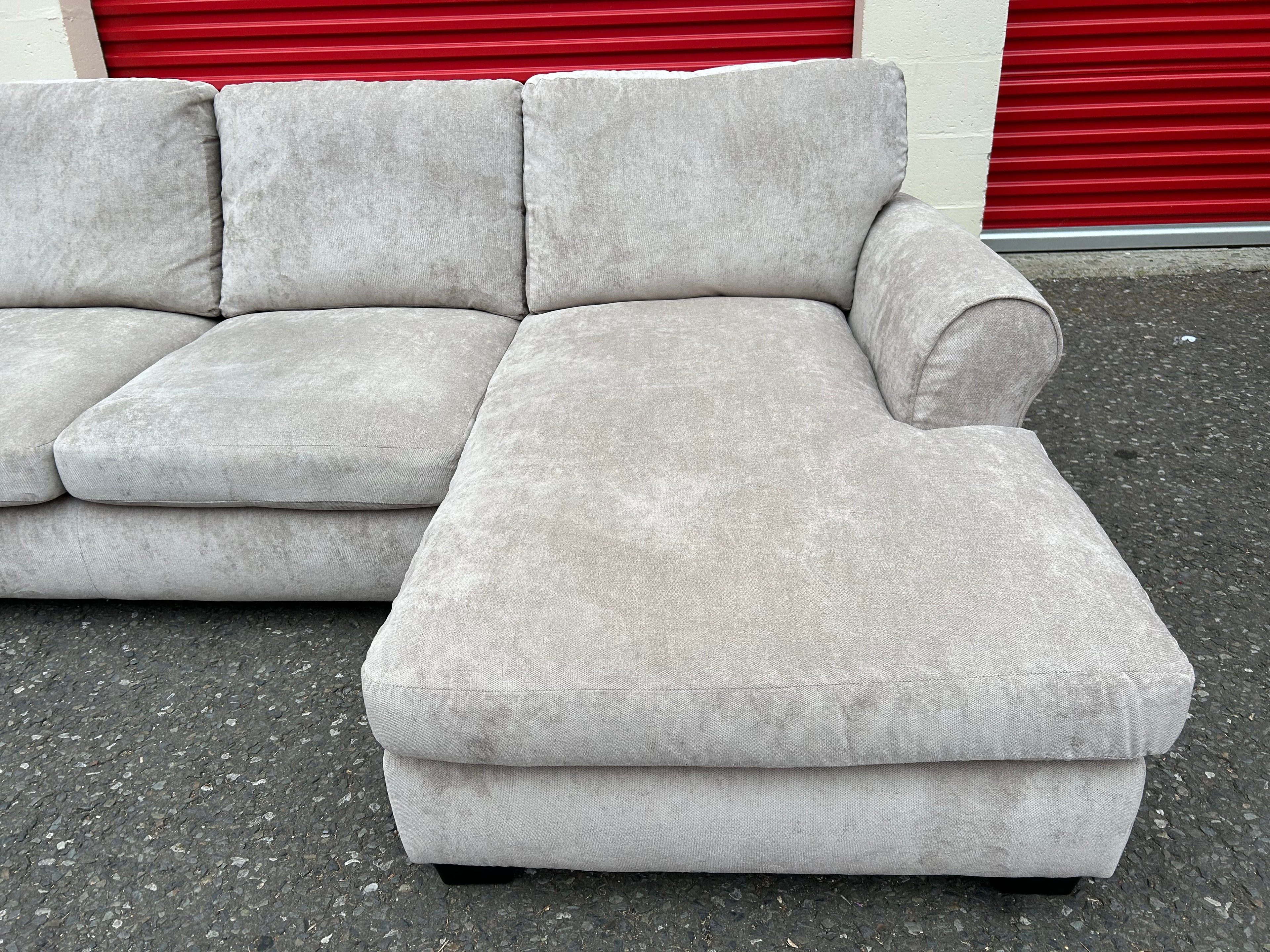 Habitat Beige Chenille Corner Sofa