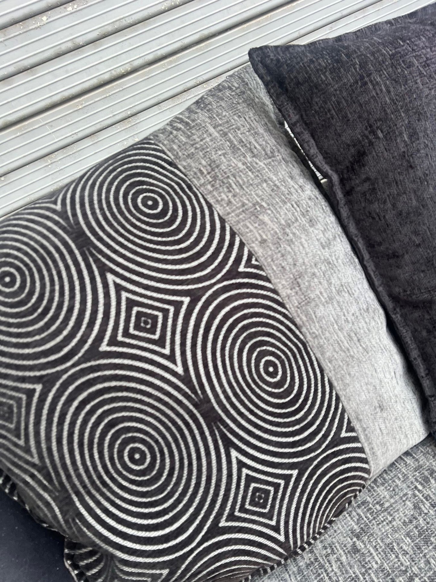 Grey & Black DFS Corner Sofa