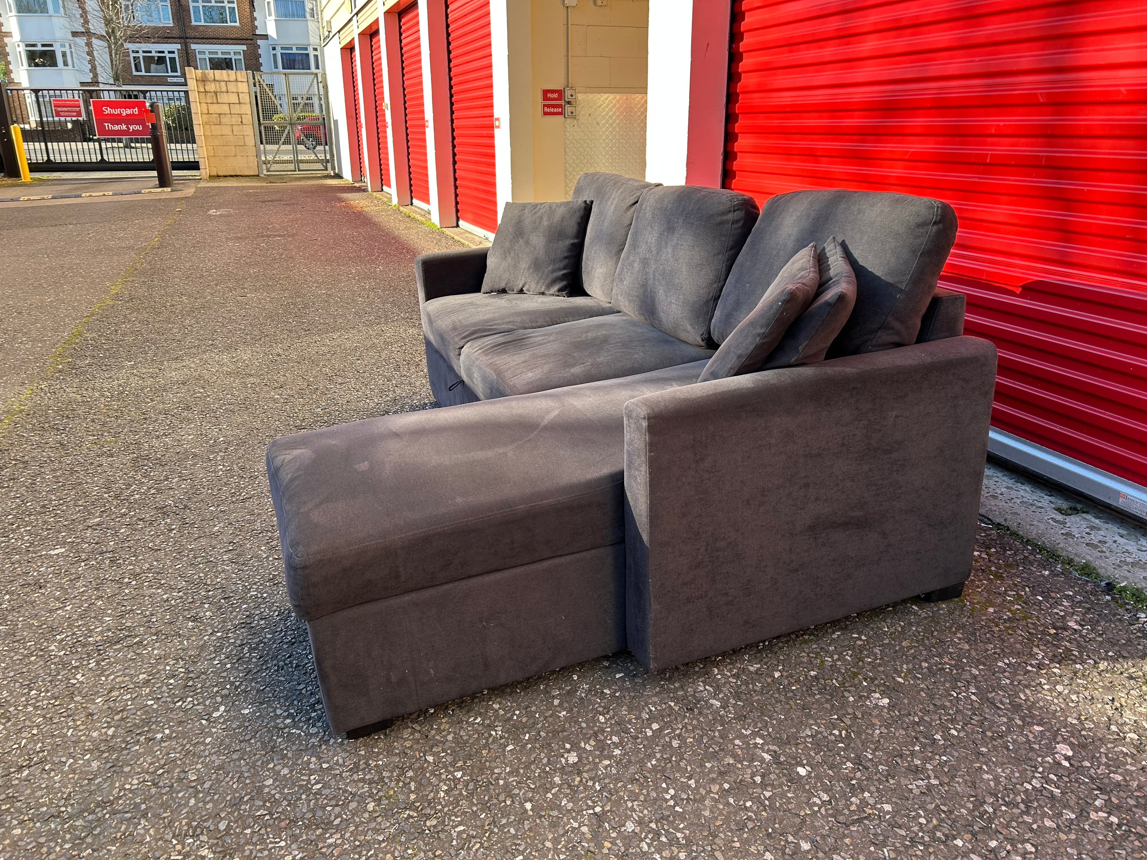Dark Grey Habitat Corner Sofa Bed