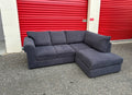 Dark Grey Fabric Corner Sofa