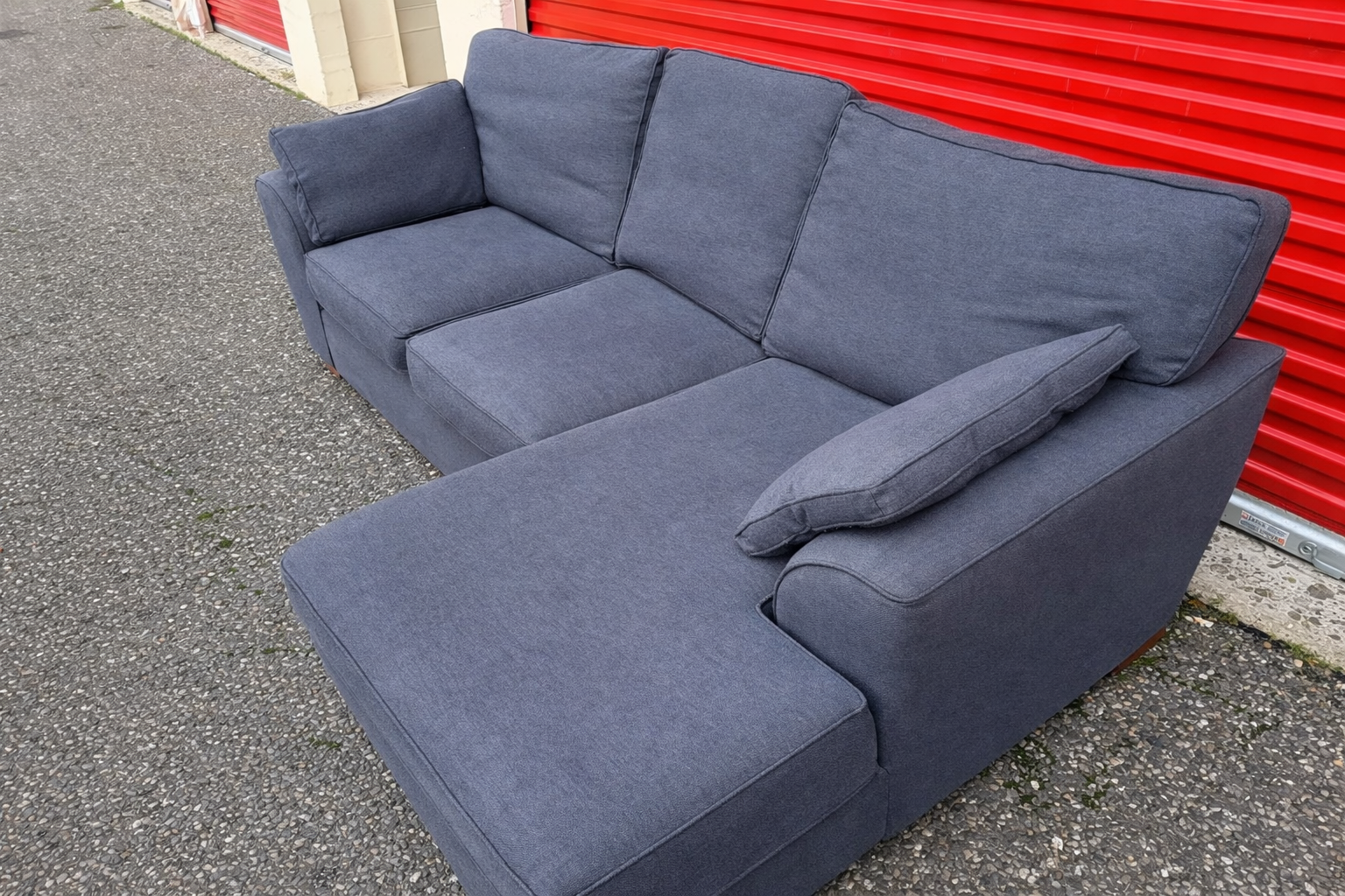 Next Stamford Slate Blue Corner Sofa