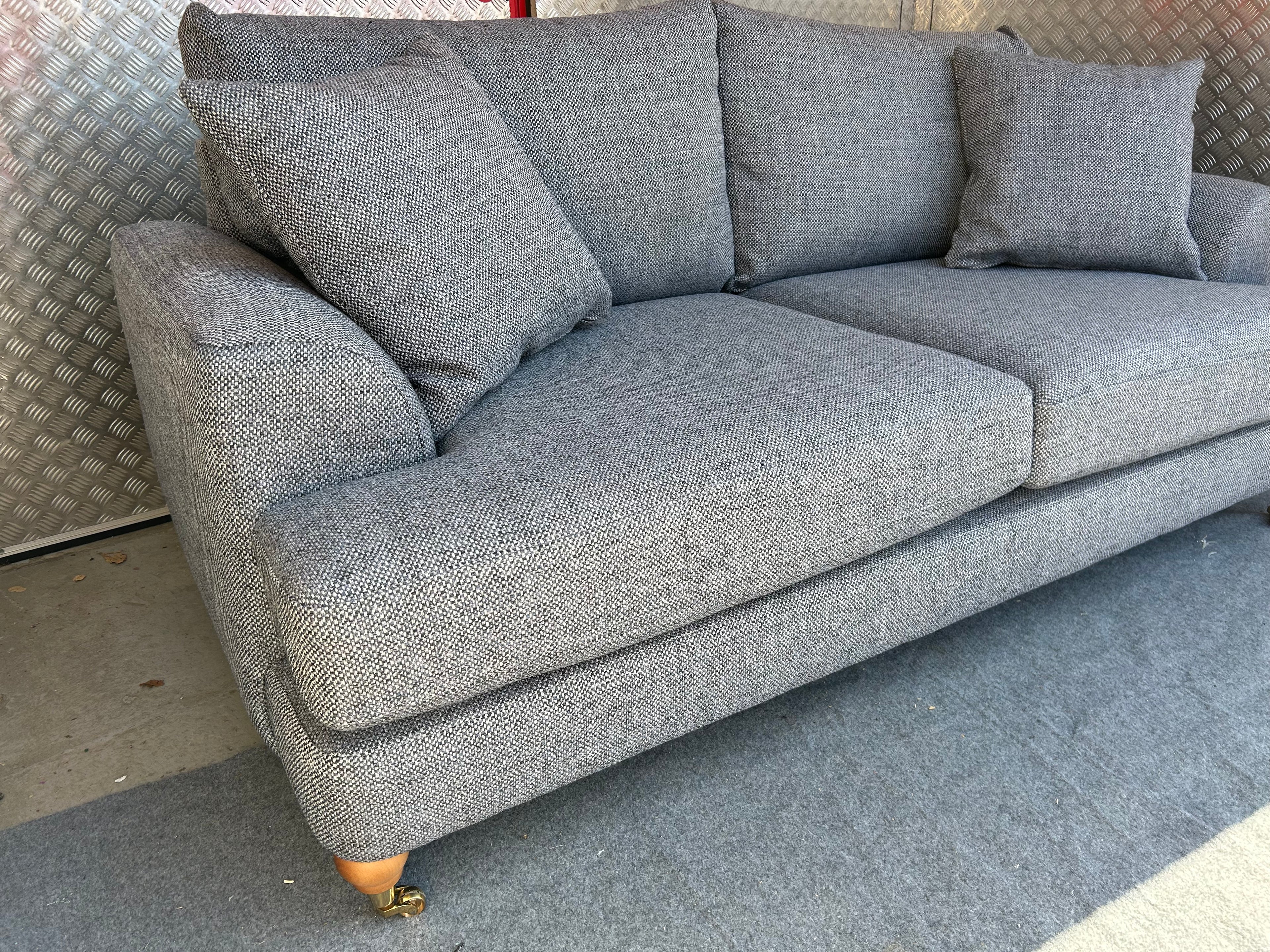 NEXT Parker Small 3 Seater Sofa in Dark Blue Chunky Weave