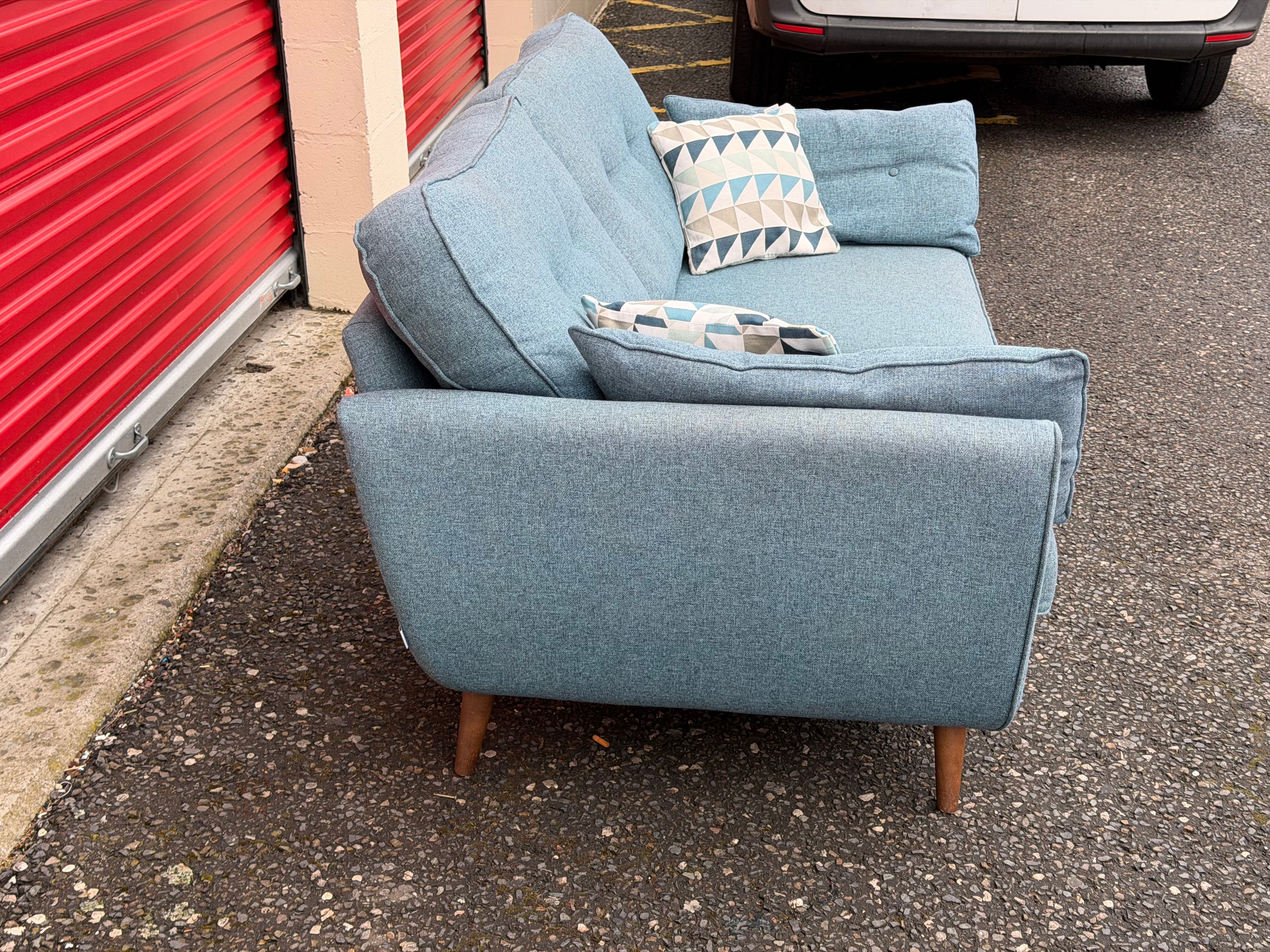 Blue French Connection 2 Seater Sofa