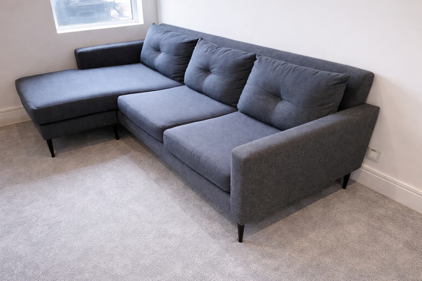 Heal’s Dark Grey L Shape Sofa