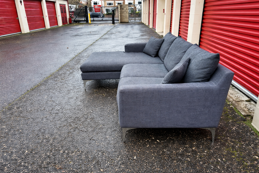 Dwell Grey/Blue L Shape Sofa
