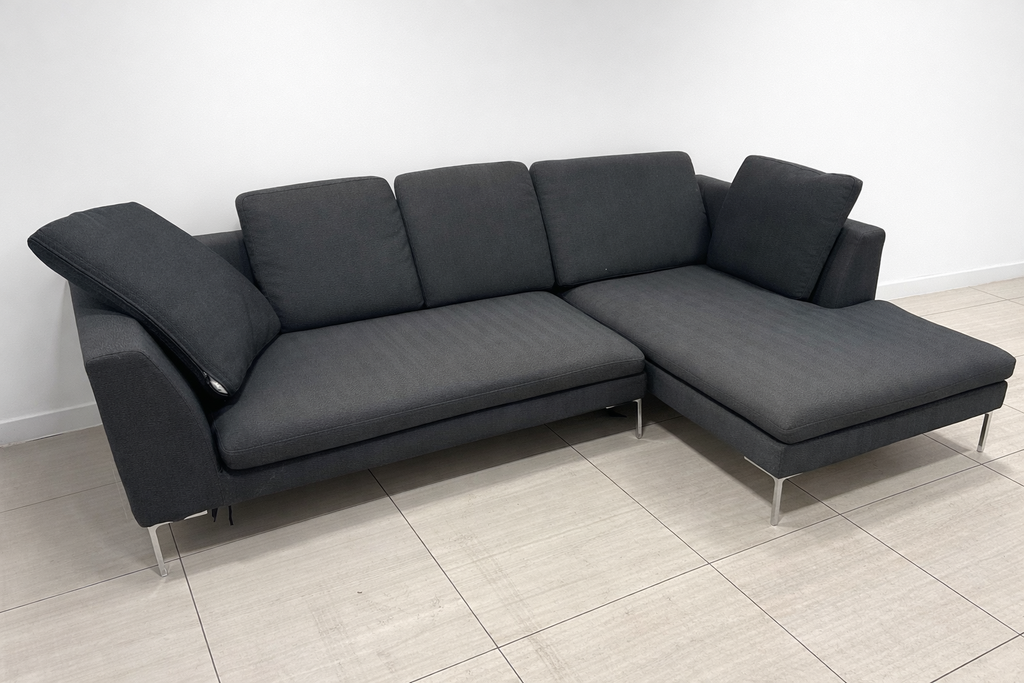 Modern Blue L Shape Sofa