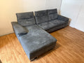 Modern Grey Suede Corner Sofa