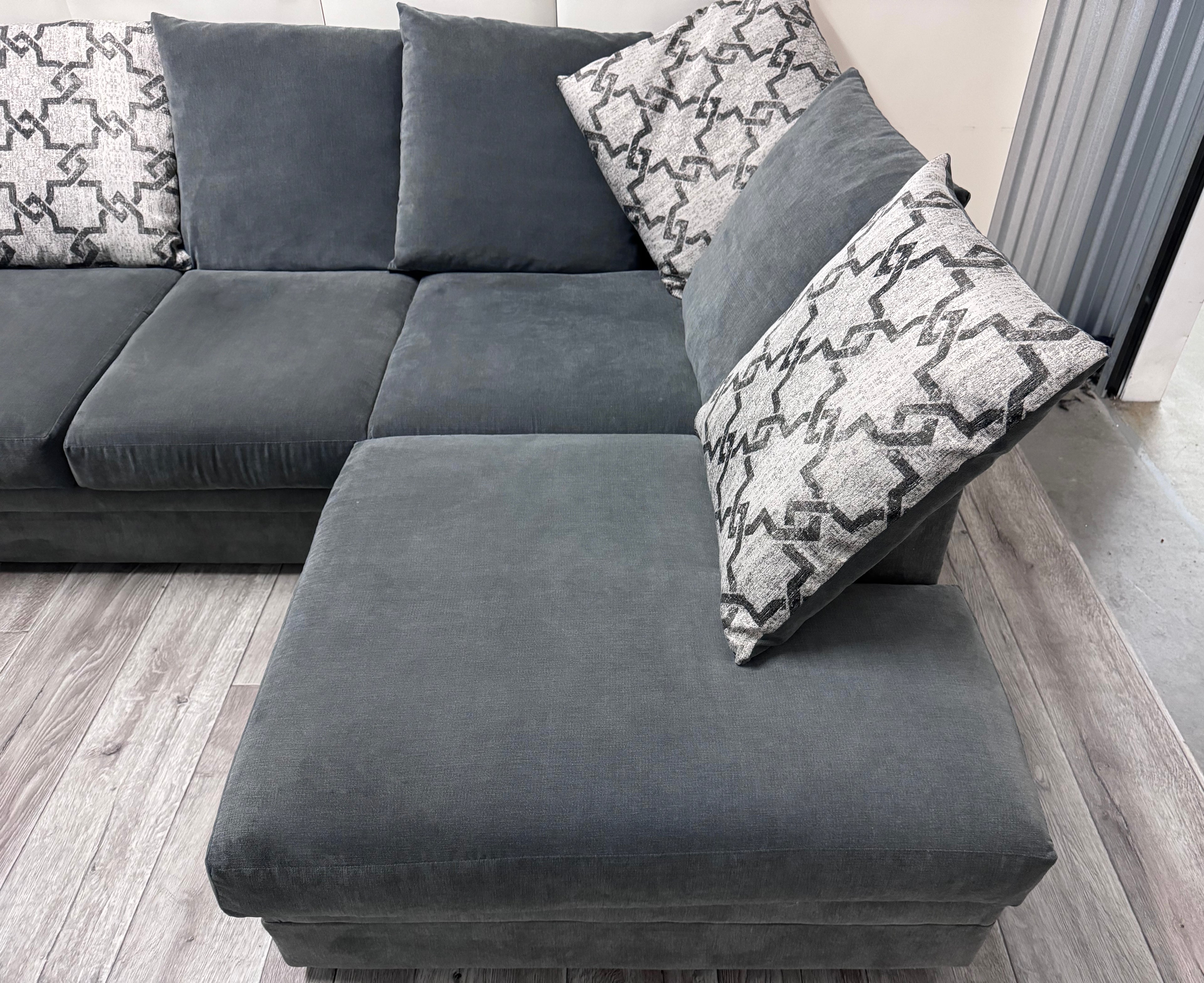 Grey Compact Corner Sofa