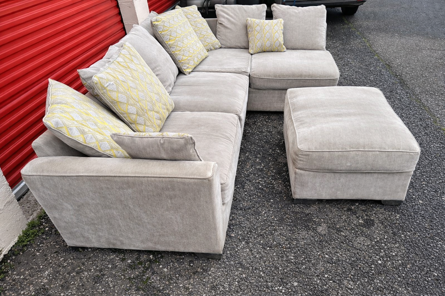 Furniture Village Corner Sofa & Foot Stool