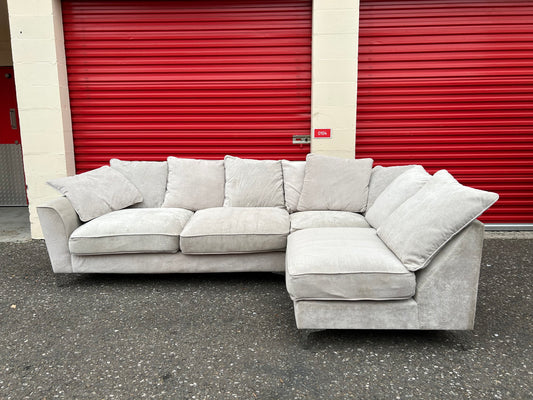 Plush Cream Corner Sofa