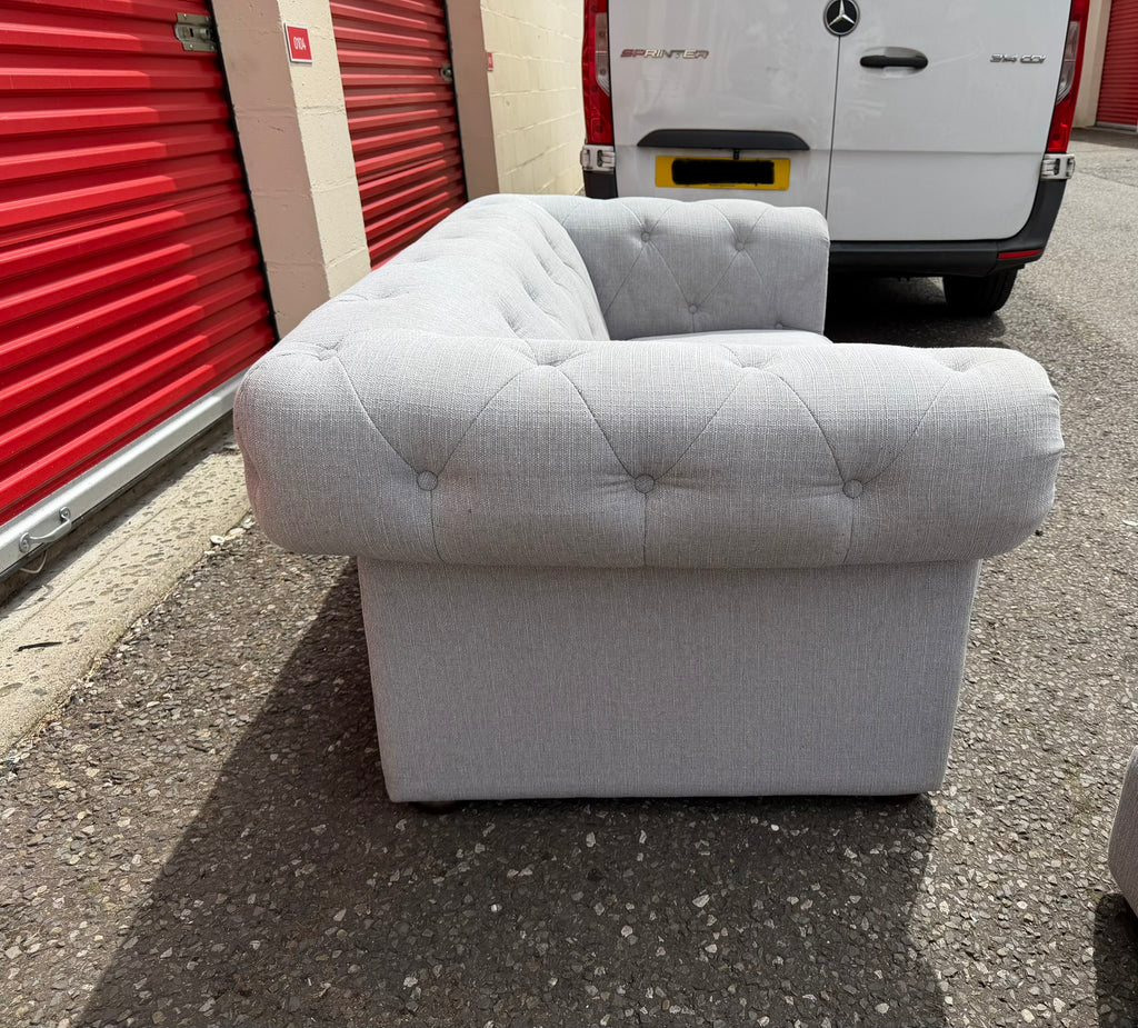 John Lewis Chesterfield 2 Seater Sofa & Storage Footstool