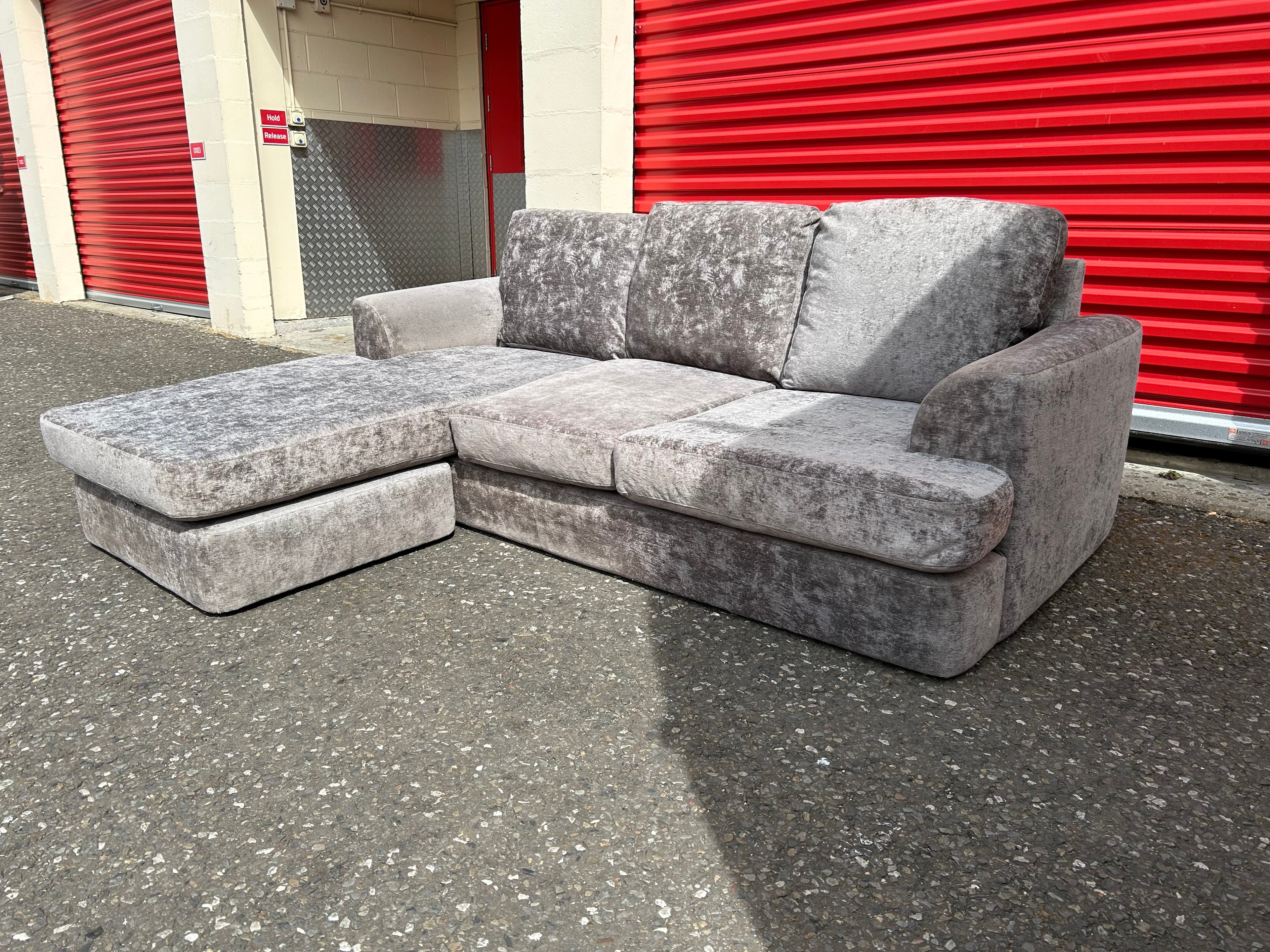 Next Crushed Velvet Corner Sofa