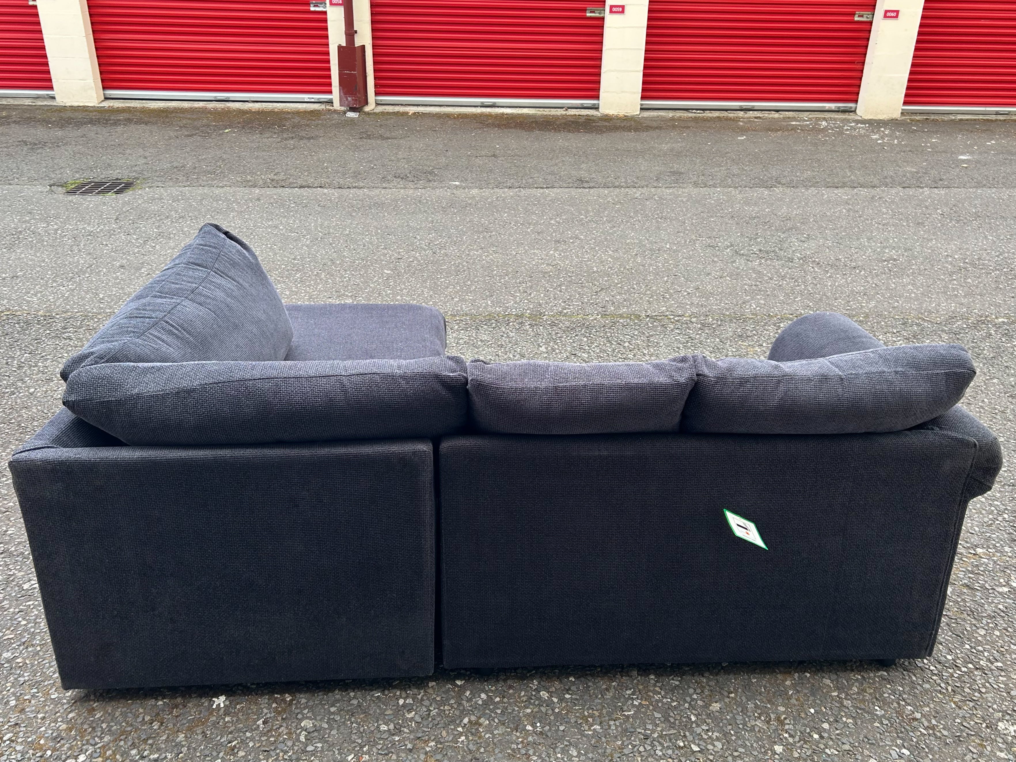 Dark Grey Fabric Corner Sofa