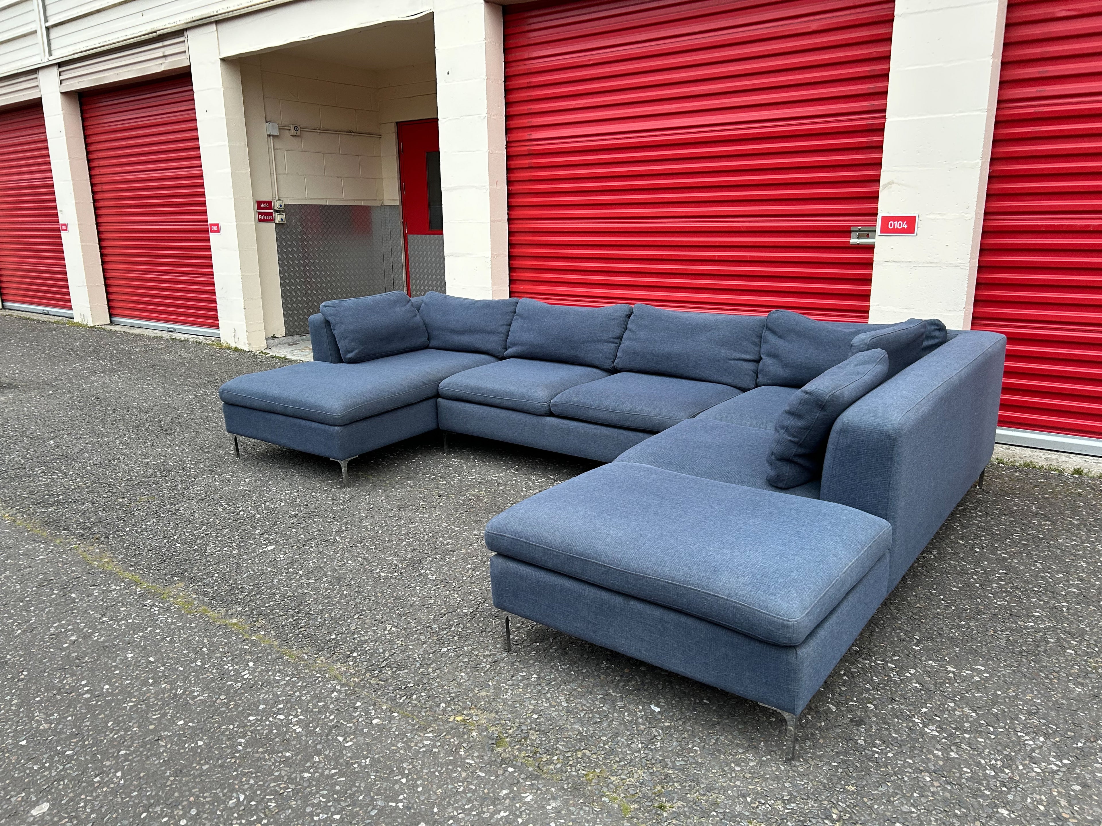 Blue MADE U-Shape Sofa
