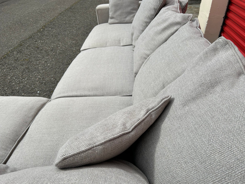 Furniture Village Grey Corner Sofa & Footstool