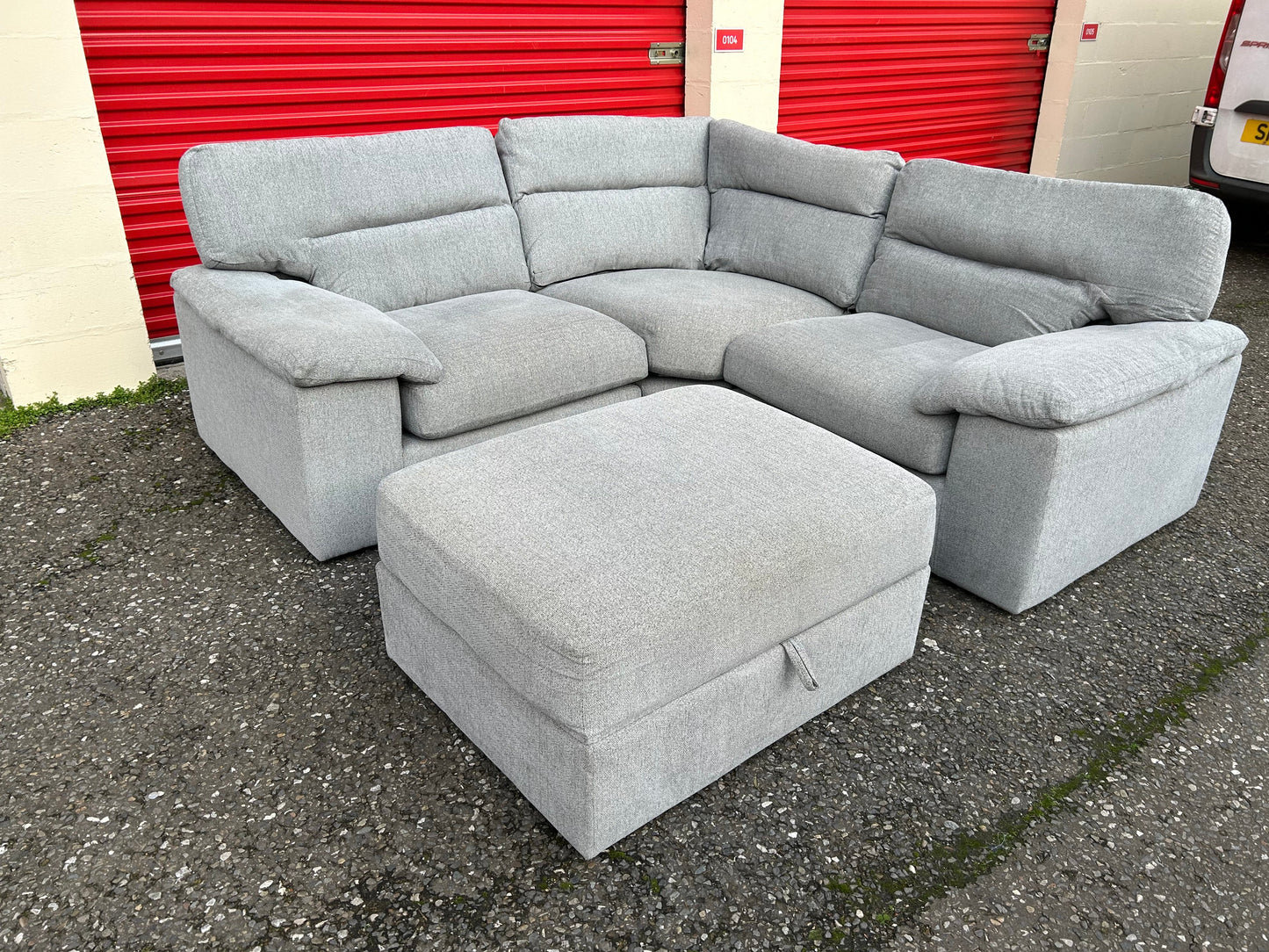 Oak Furniture Land Modular Corner Sofa & Footstool